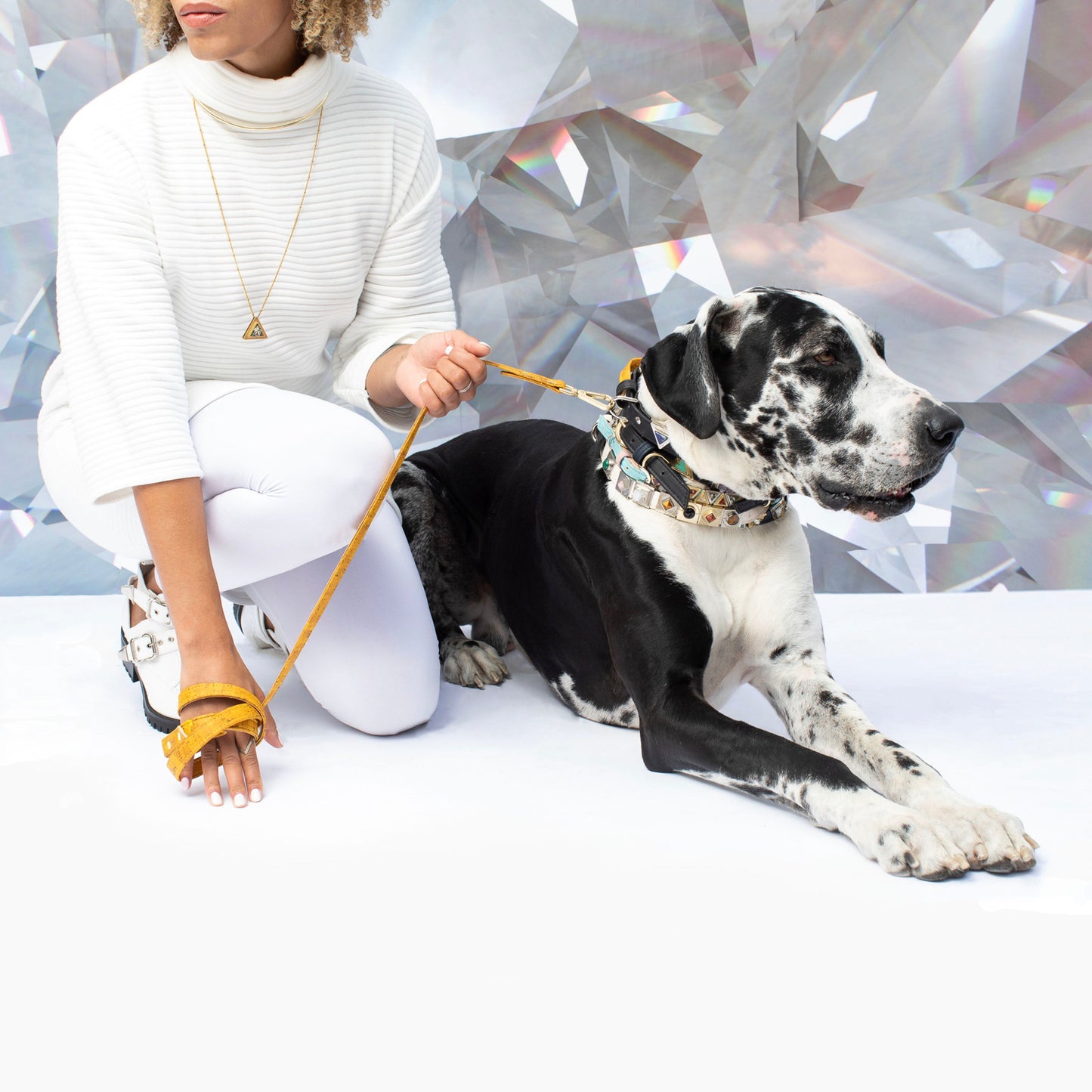 Sky Blue Cork Leather Leash