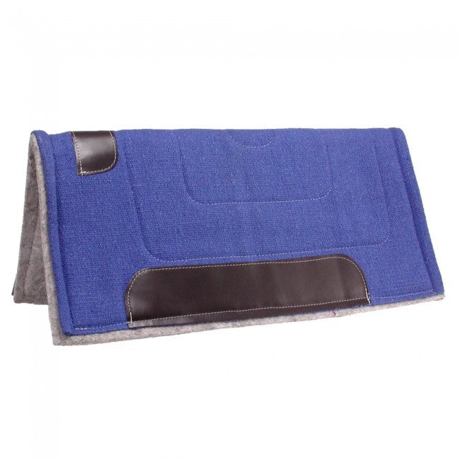 TOUGH1 OTTAWA SADDLE PAD - HEAVY FELT LINED = 32"X32" ROYAL BLUE