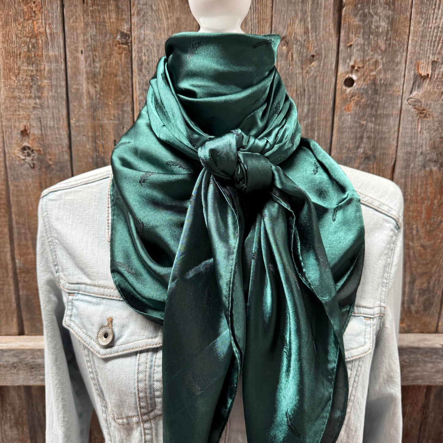 42X42" Emerald Jacquard XL Wild Rag / Scarf WR3518