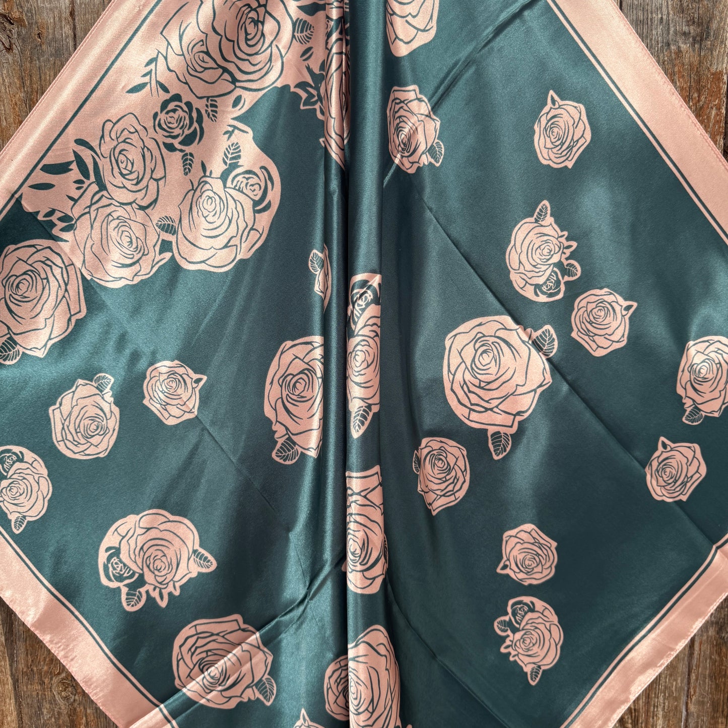 35X35" Baby Pink Roses Wild Rag / Scarf WR852