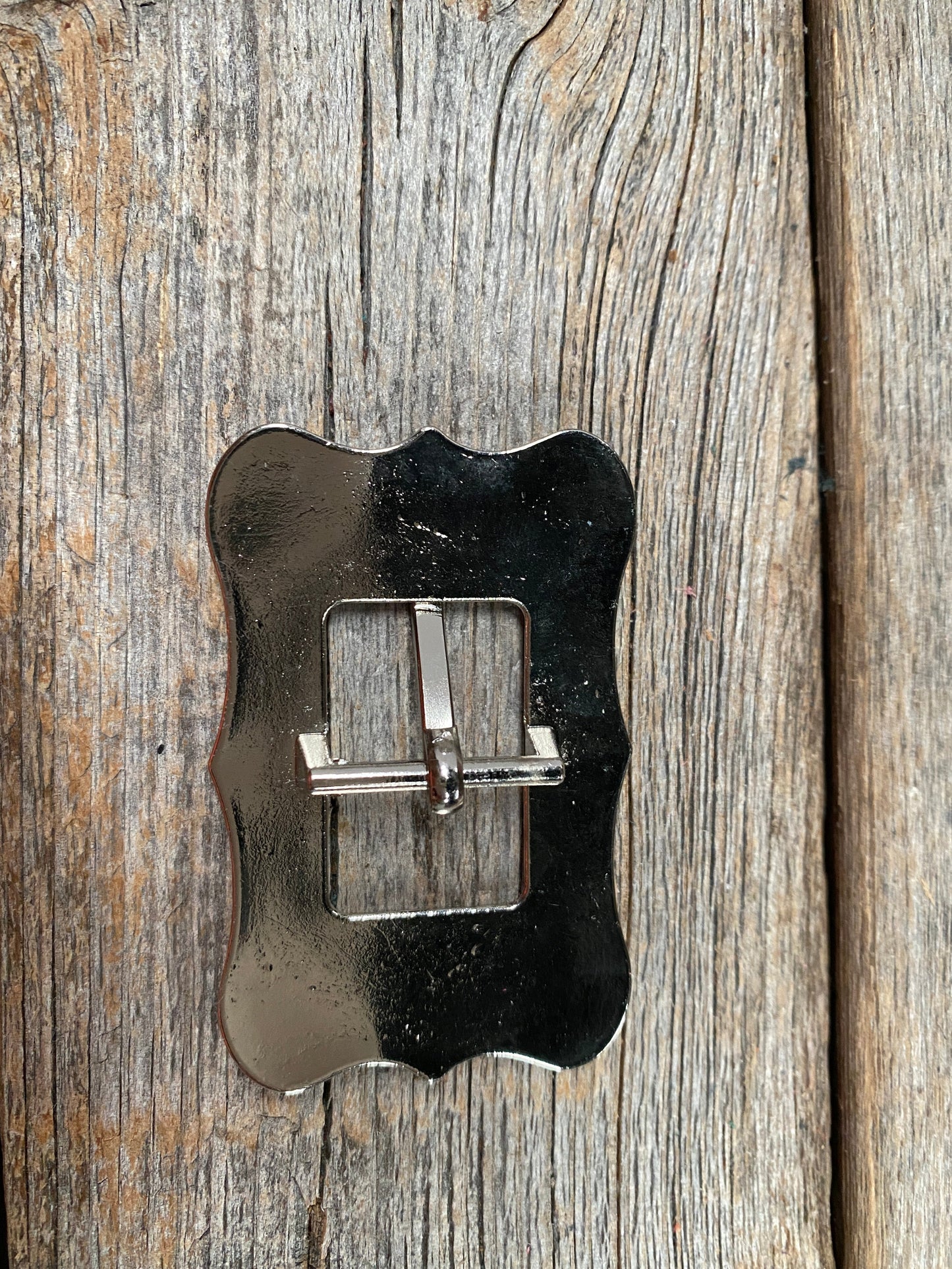 Antique Silver Floral Cart Buckle W151B