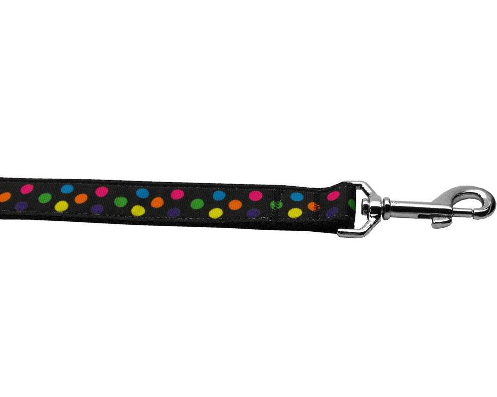 Pet Dog & Cat Nylon Collar or Leash, "Black Multi Dot"