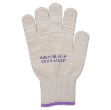 1- GLOVE - Cotton Deluxe Roping Gloves - BLUE - MEDIUM