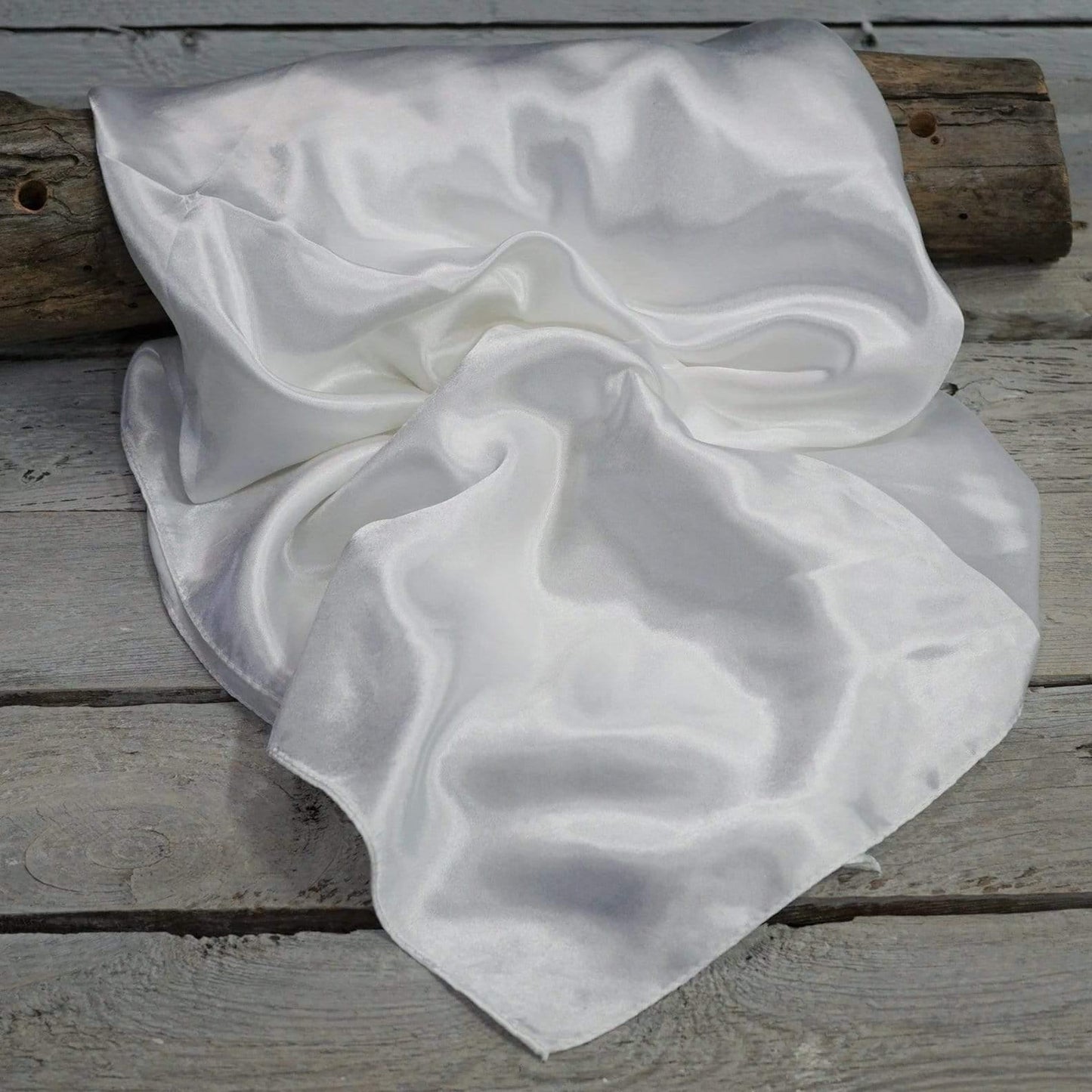 35X35" Solid White Wild Rag / Scarf WRS3