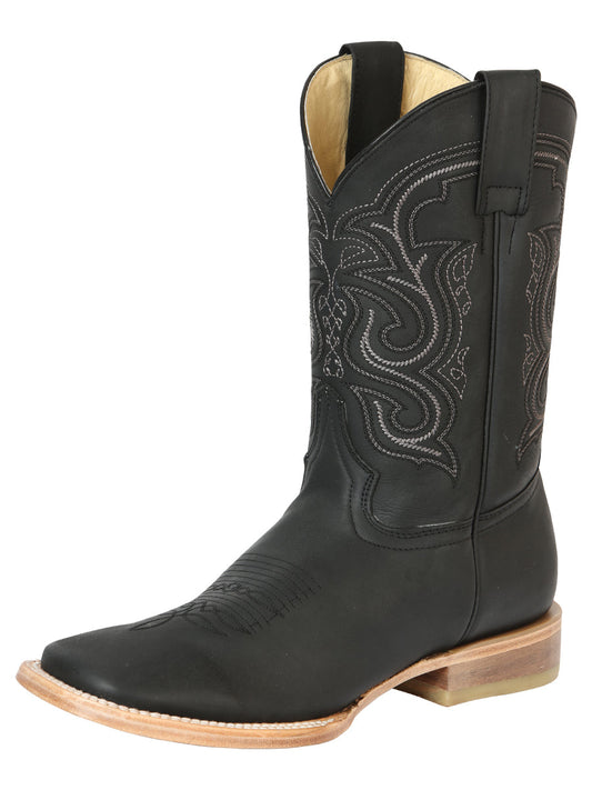El General Rodeo Boot — Crazy Leather in Black