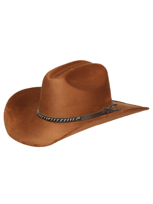 El General Suede Western Hat in Tobacco