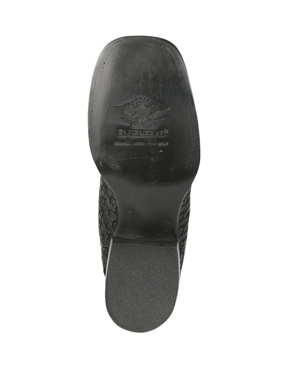 El General Men's Petatillo Rodeo Boots — Crazy Black
