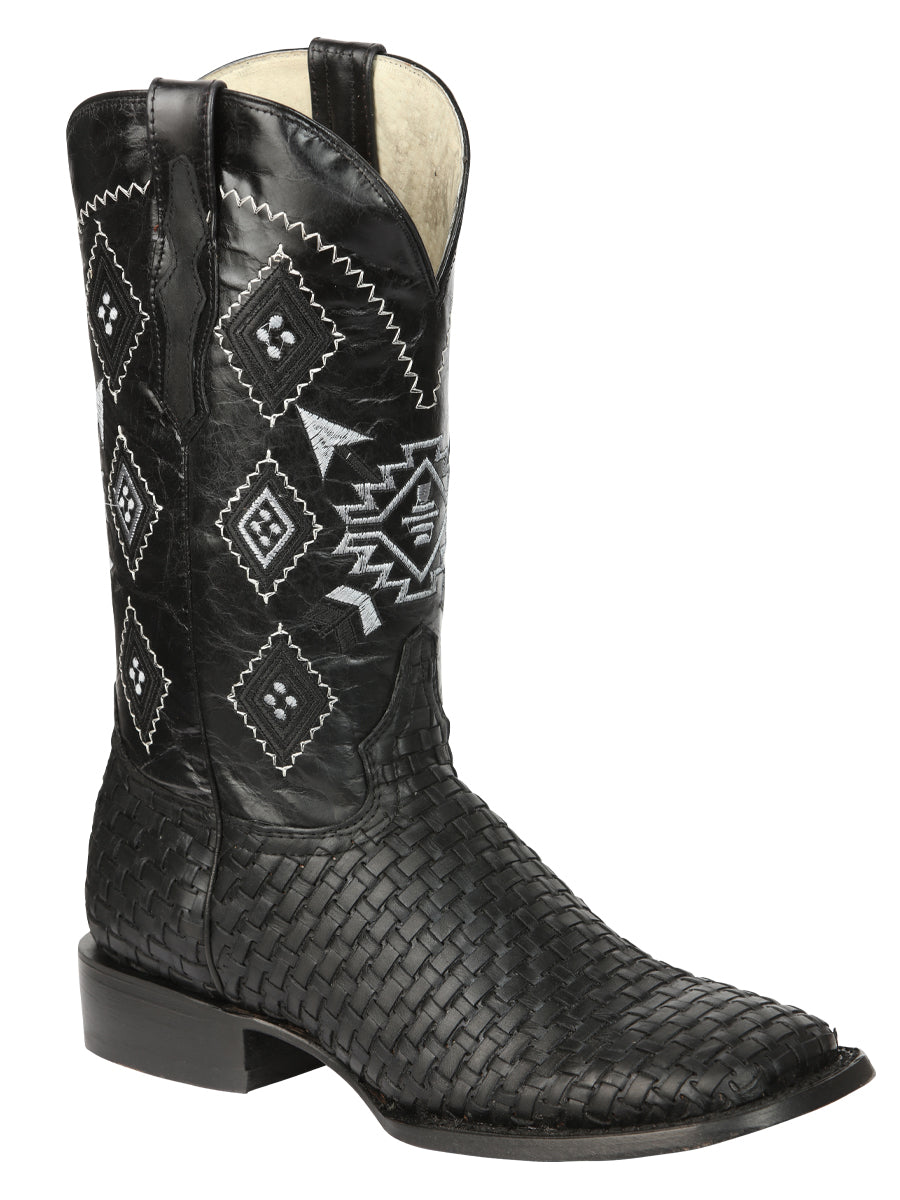 El General Men's Petatillo Rodeo Boots — Crazy Black