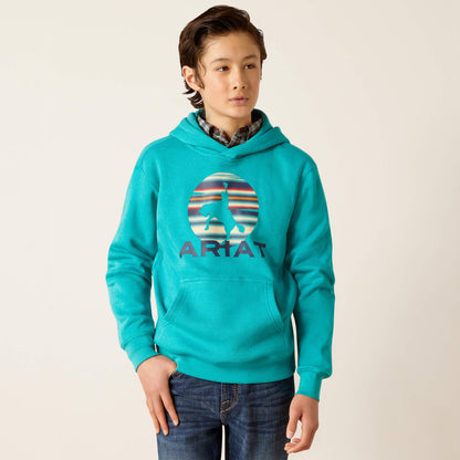 Ariat Youth Teal Serape Bronc Hoodie