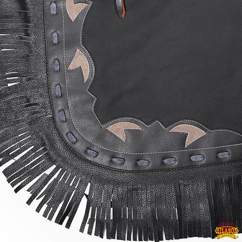 Hilason Western Adult Pro Rodeo Bronc Bull-Riding Genuine Leather Chinks Chaps