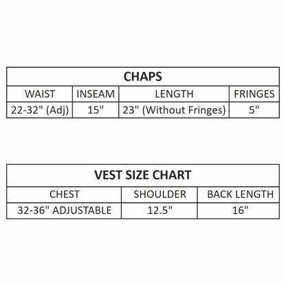 Hilason Junior Youth Bull Riding Pro Rodeo Leather Protective Vest Chaps
