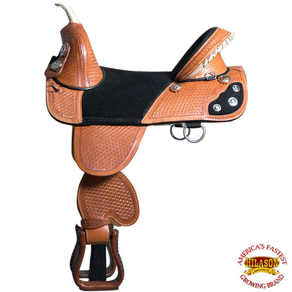 Hilason Western Horse Saddle Treeless American Leather Trail Barrel Tack