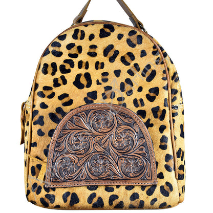 American Darling Hand Tooled Hair On Genuine Leather Women Bag Western Handbag Purse