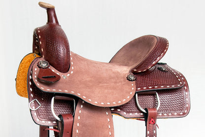 Comfytack Western Horse Ranch Roping Cowboy Saddle Leather Tack Set Brown/Tan