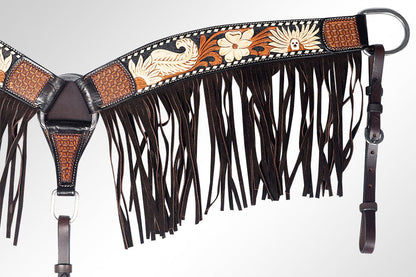 AMERICAN DARLING Western Horse Breast Collar American Leather Brown