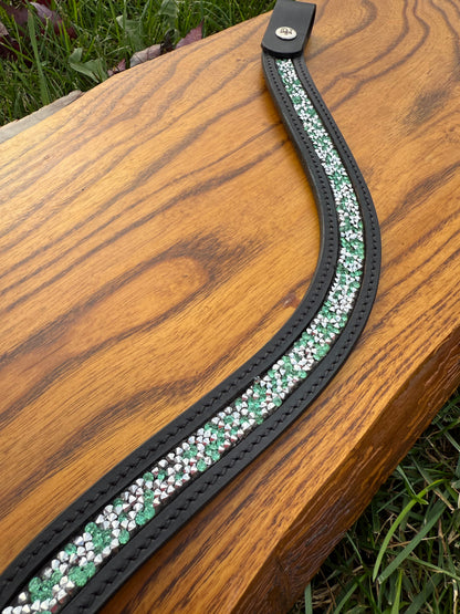 Silver Mint Luxe Quick Snap Browband