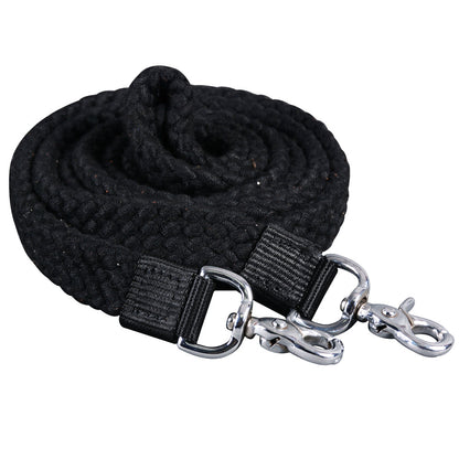 HILASON 7 Ft Braided Flat Cotton Roping Rein