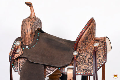 Weatherproof Flex Tree Western Saddle With Premium American Leather For Extended Trail