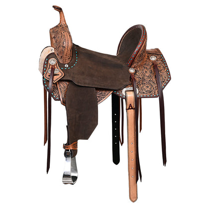 Weatherproof Flex Tree Western Saddle With Premium American Leather For Extended Trail