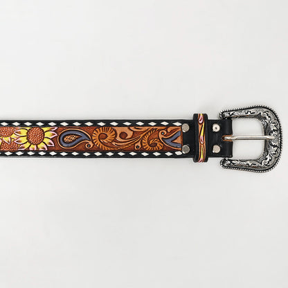 American Darling Beautifully Hand Tooled Genuine American Leather Belt Men and  Women