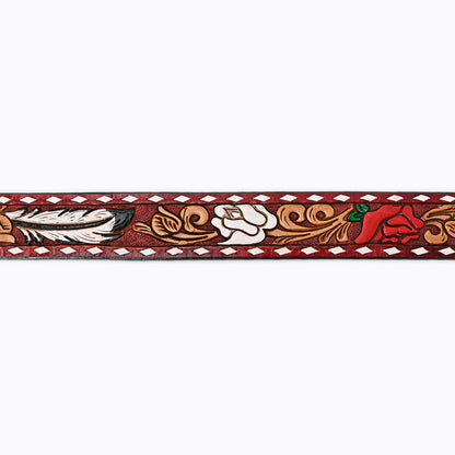 American Darling Beautifully Hand Tooled Genuine American Leather Belt Men and  Women