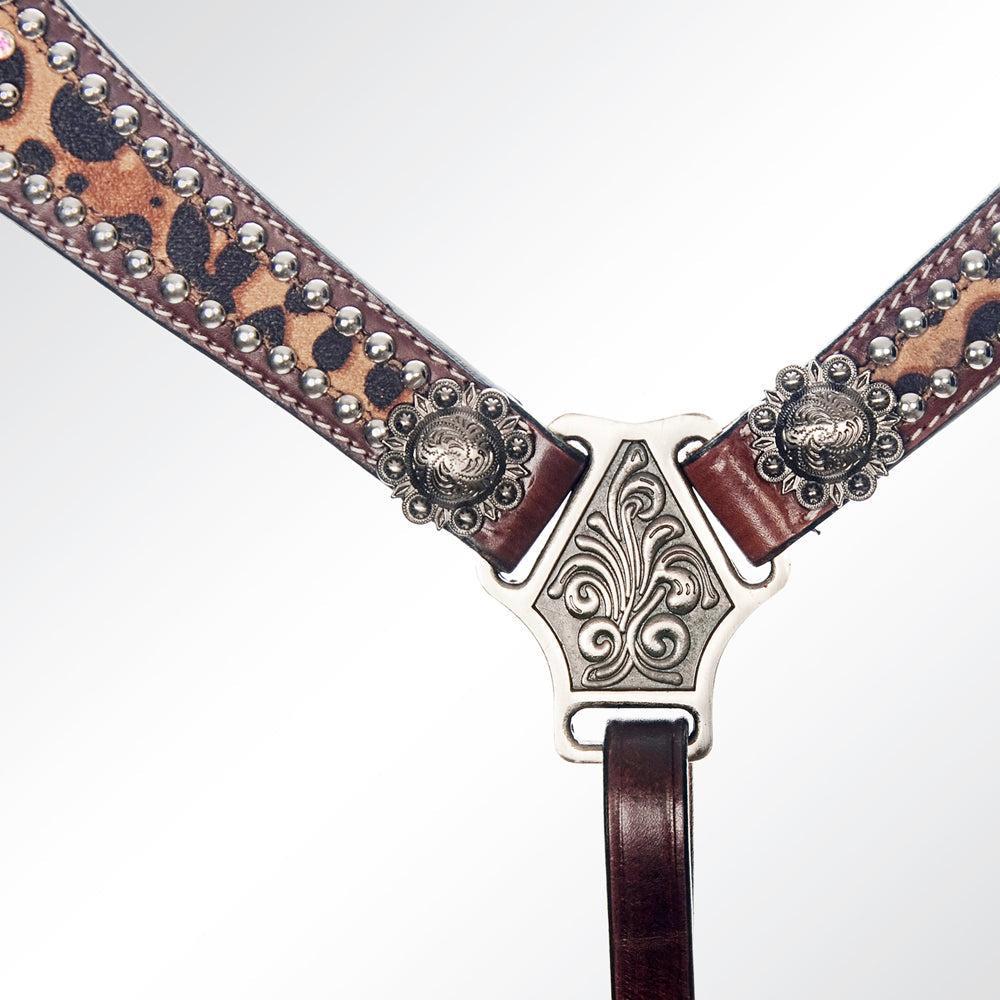AMERICAN DARLING Western Horse Headstall Breast Collar Set American Leather
