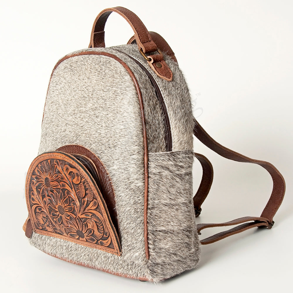 American Darling Hand Tooled Hair On Genuine Leather Women Bag Western Handbag Purse