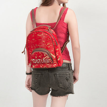 American Darling Hand Tooled Hair On Genuine Leather Women Bag Western Handbag Purse
