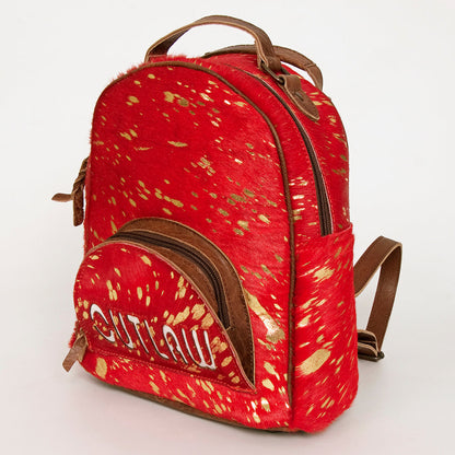 American Darling Hand Tooled Hair On Genuine Leather Women Bag Western Handbag Purse