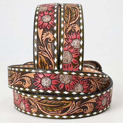American Darling Beautifully Hand Tooled Genuine American Leather Belt Men and  Women