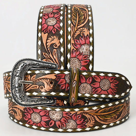 American Darling Beautifully Hand Tooled Genuine American Leather Belt Men and  Women