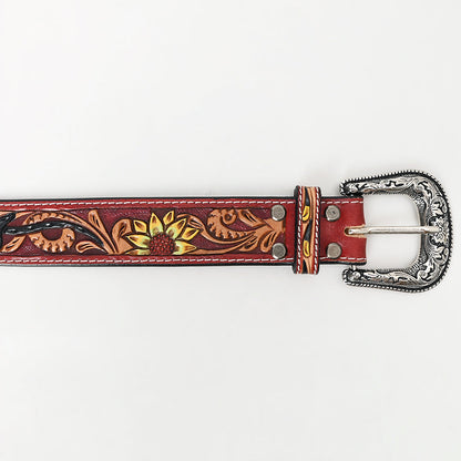 American Darling Beautifully Hand Tooled Genuine American Leather Belt Men and  Women