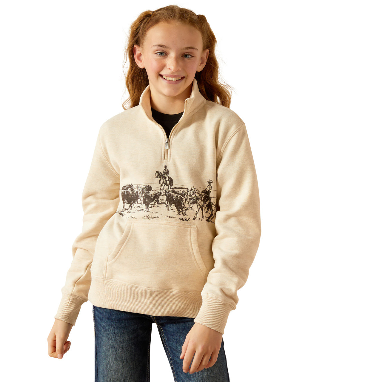 Ariat Youth Cattle 1/2 Zip Sweatshirt