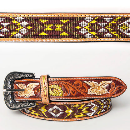 American Darling Beautifully Hand Tooled Genuine American Leather Belt Men and  Women