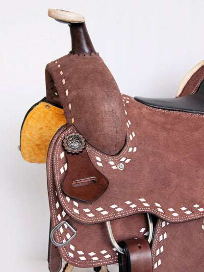 Comfytack Western Horse Saddle Genuine Leather Trail Roping Ranch Tack Set