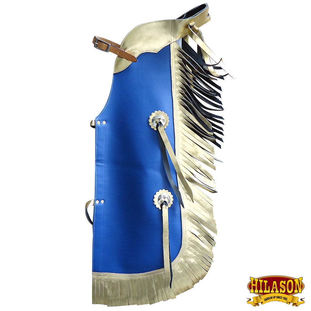 Hilason Western Leather Kids Junior Youth Pro Rodeo Bull Riding Chaps