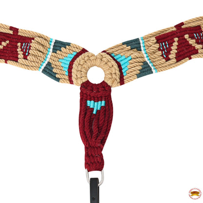 HILASON Western Wool Breast Collar Headstall Set Tack Set Tan