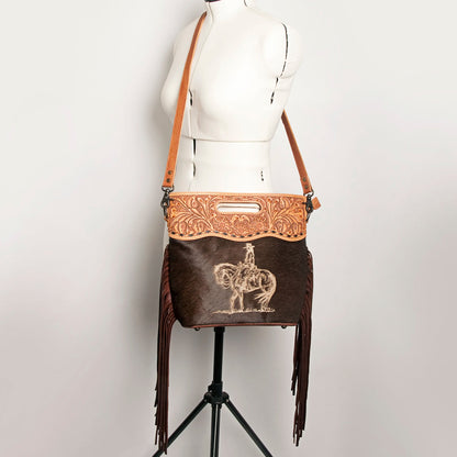 American Darling Clutch Hand Tooled Hair on Genuine Leather Western Women Bag Handbag Purse | Purses for Cute