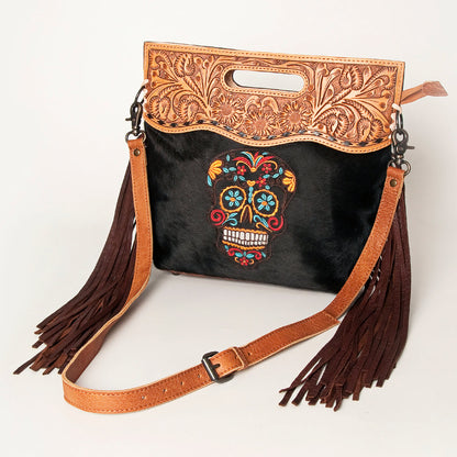American Darling Clutch Hand Tooled Hair on Genuine Leather Western Women Bag Handbag Purse | Purses for Cute