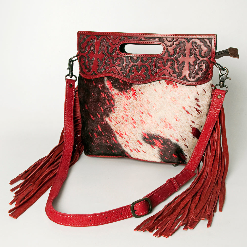 American Darling Clutch Hand Tooled Hair on Genuine Leather Western Women Bag Handbag Purse | Purses for Cute