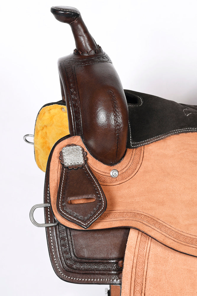 Comfytack Western Horse Barrel Racing Trail Saddle Tack Set Genuine Leather