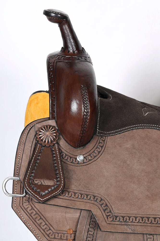 Comfytack Western Horse Barrel Racing Trail Saddle Tack Set Genuine Leather