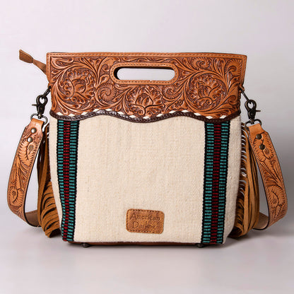 American Darling Clutch Hand Tooled Hair on Genuine Leather Western Women Bag Handbag Purse | Purses for Cute