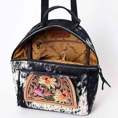 American Darling Hand Tooled Hair On Genuine Leather Women Bag Western Handbag Purse