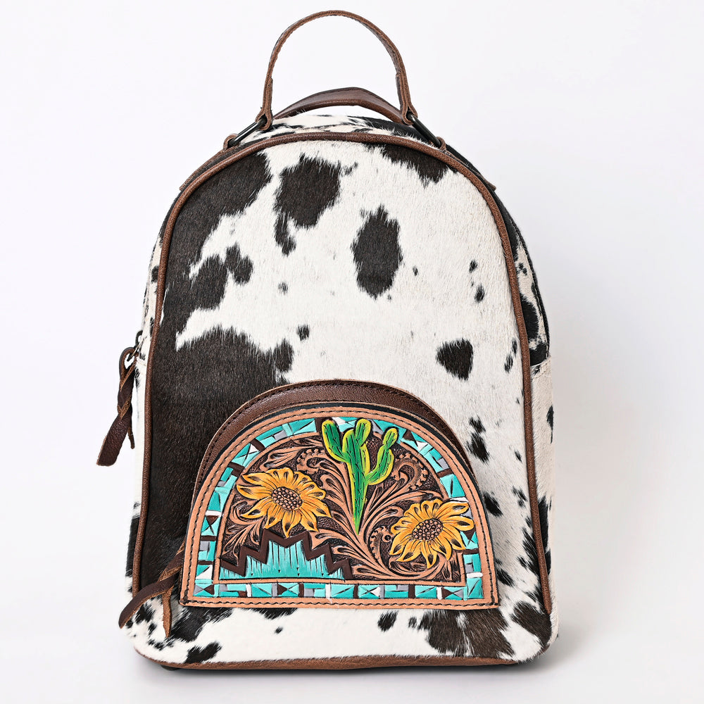 American Darling Hand Tooled Hair On Genuine Leather Women Bag Western Handbag Purse