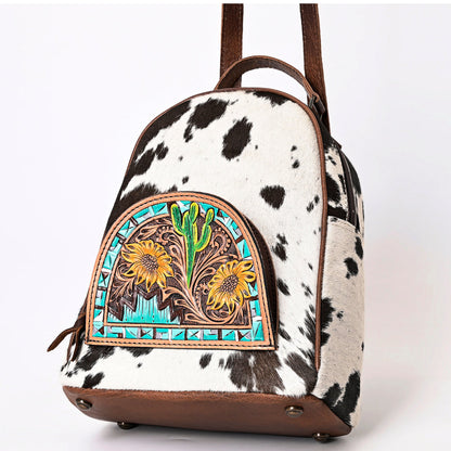 American Darling Hand Tooled Hair On Genuine Leather Women Bag Western Handbag Purse