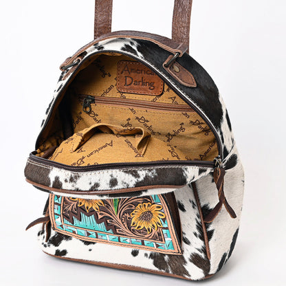 American Darling Hand Tooled Hair On Genuine Leather Women Bag Western Handbag Purse