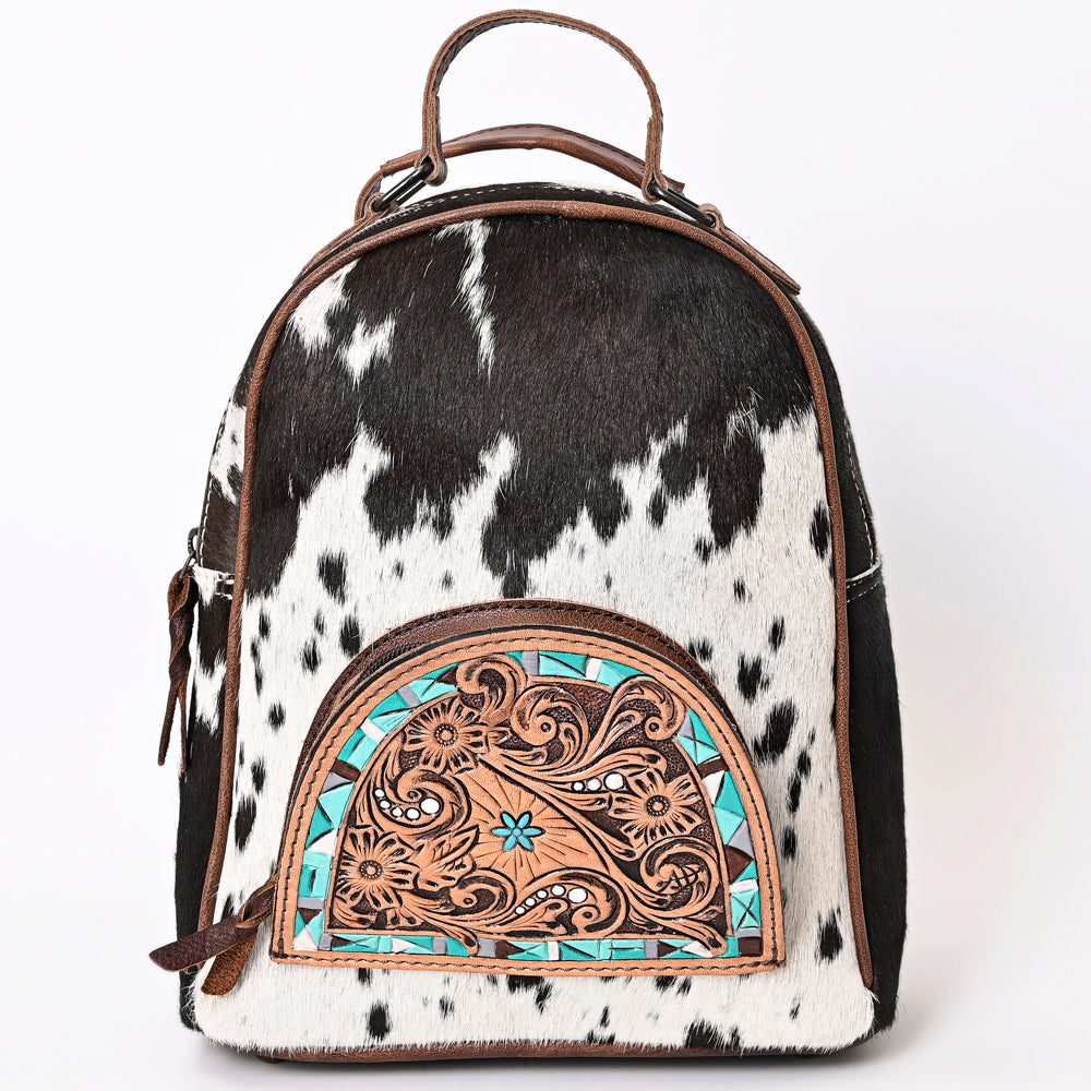 American Darling Hand Tooled Hair On Genuine Leather Women Bag Western Handbag Purse