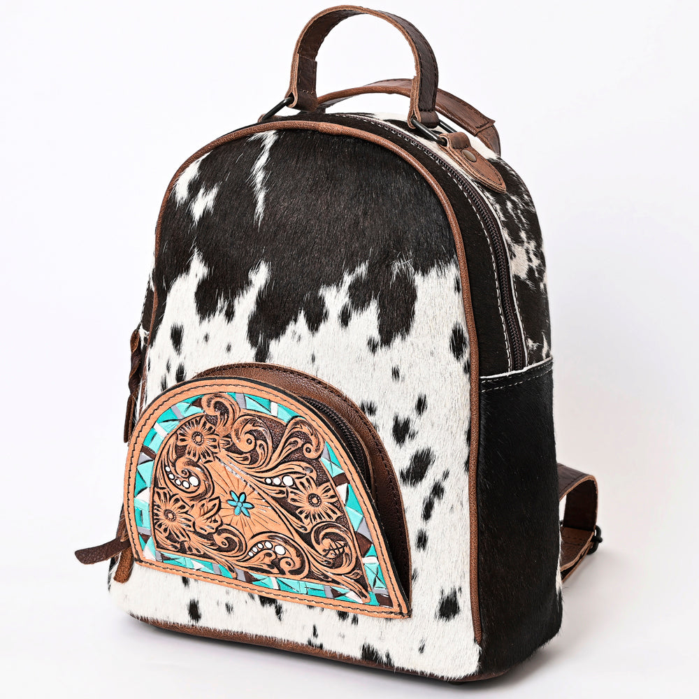 American Darling Hand Tooled Hair On Genuine Leather Women Bag Western Handbag Purse