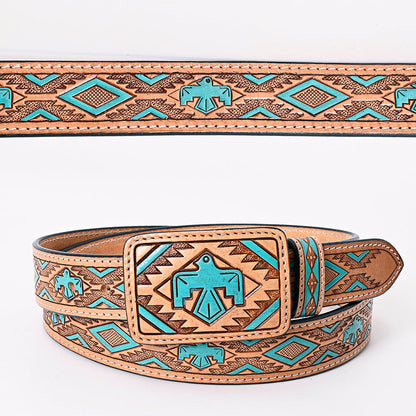 American Darling Beautifully Hand Tooled Genuine American Leather Belt Men and  Women